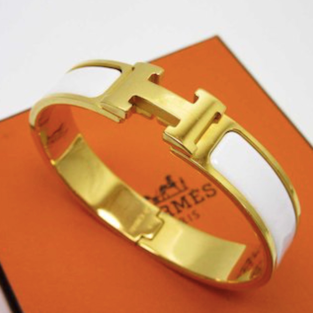Two HERMES clic clac bracelet